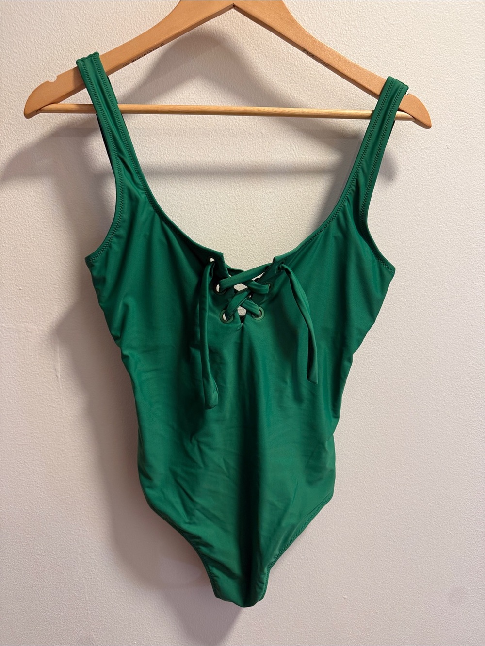 aerie Emerald Green Lace-Up Kids One-Piece